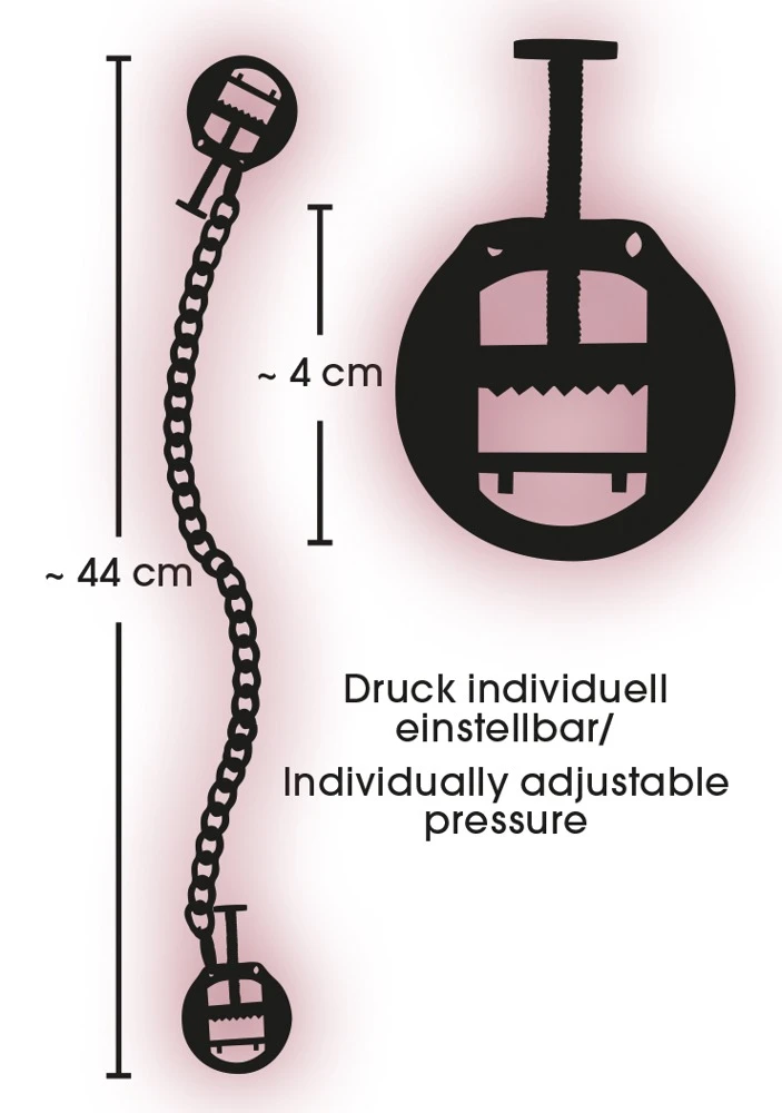 Verstelbare Tepelklemmen Met Ketting Van Fetish Collection 7 Verstelbare Tepelklemmen Met Ketting Van Fetish Collection - Afbeelding 5