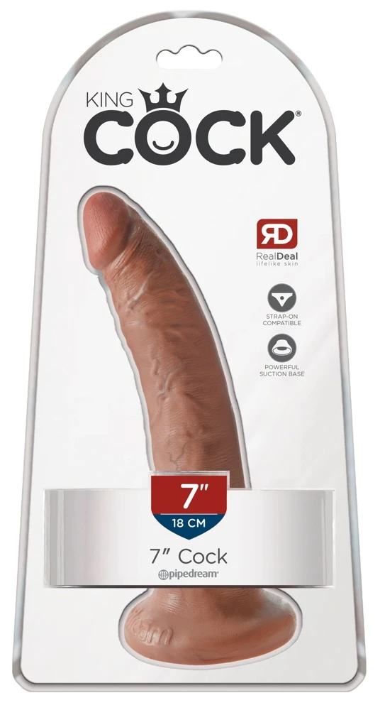 King Cock 7 'realistische Latino Gekleurde Dildo Met Een Zuignap Van Pipedream 7 King Cock 7 'realistische Latino Gekleurde Dildo Met Een Zuignap Van Pipedream - Afbeelding 5