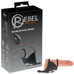 Cock Ring With RC Ball Massager By Rebel