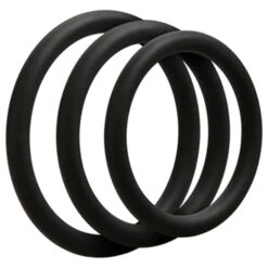 Thin Cockring 3 Set - Black By Doc Johnson