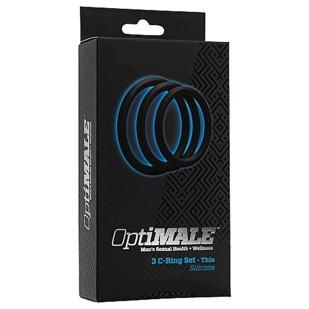 Thin Cockring 3 Set - Black By Doc Johnson 4 Thin Cockring 3 Set - Black By Doc Johnson - Afbeelding 2