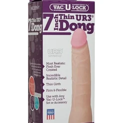 Vac-U-Lock - 19 Cm / Ø 38 Mm Dong - UR3 - Huidskleur