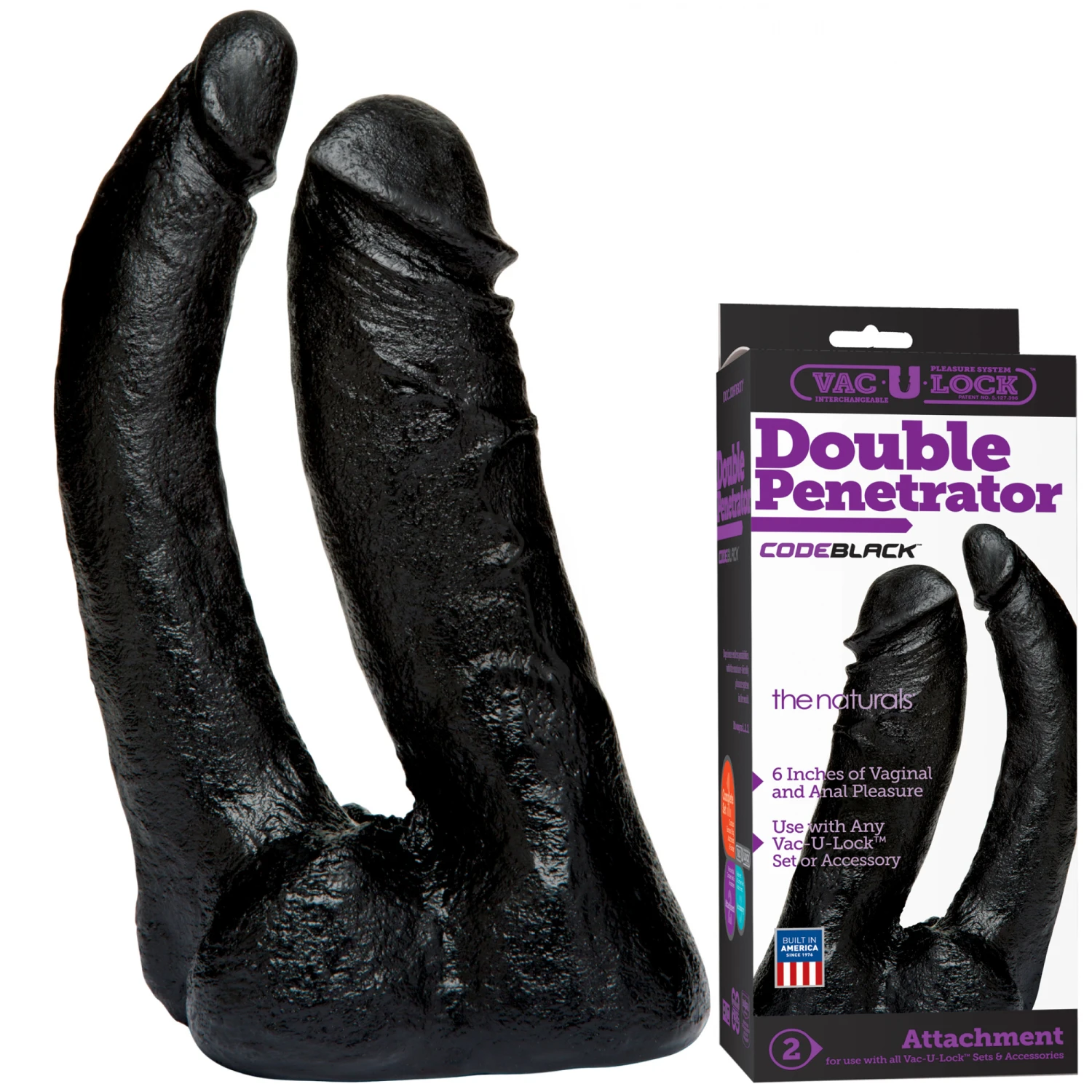 Vac-U-Lock Code Black - Double Dildo By Doc Johnson 3 Vac-U-Lock Code Black - Double Dildo By Doc Johnson