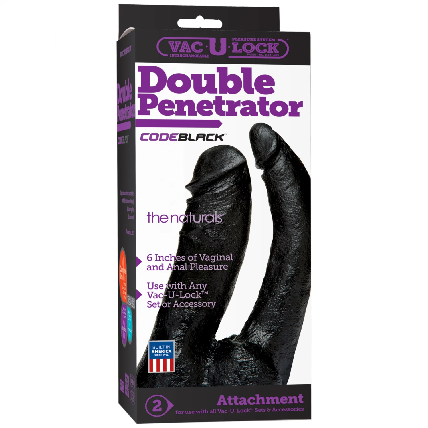 Vac-U-Lock Code Black - Double Dildo By Doc Johnson 4 Vac-U-Lock Code Black - Double Dildo By Doc Johnson - Afbeelding 2