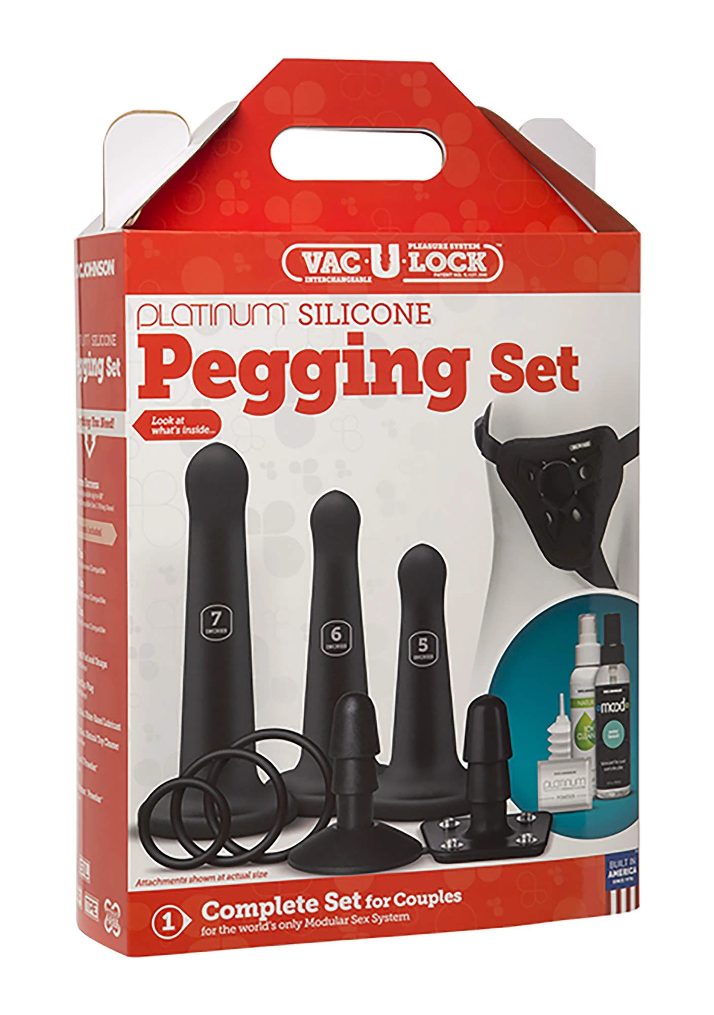Silicone Pegging Set By Vac-U-Lock Doc Johnson 3 Silicone Pegging Set By Vac-U-Lock Doc Johnson