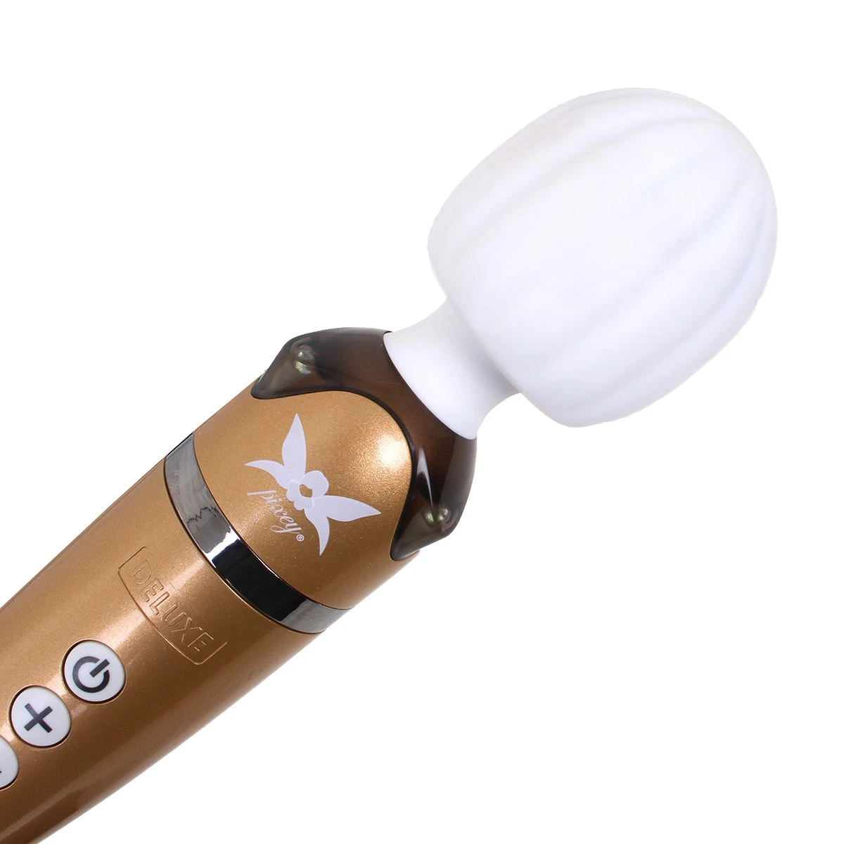 Pixey Deluxe Gold Edition Gold Edition - Oplaadbare Draadloze Massager Wand 4 Pixey Deluxe Gold Edition Gold Edition - Oplaadbare Draadloze Massager Wand - Afbeelding 2