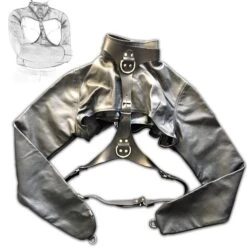 Zwart Lederen Bolero Armdwangbuis Van NLLeather 15 Zwart Lederen Bolero Armdwangbuis Van NLLeather -Rimba Seksshop BDSM Straightjacket 1