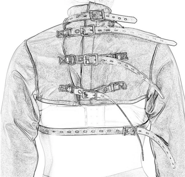 Zwart Lederen Bolero Armdwangbuis Van NLLeather 7 Zwart Lederen Bolero Armdwangbuis Van NLLeather - Afbeelding 5