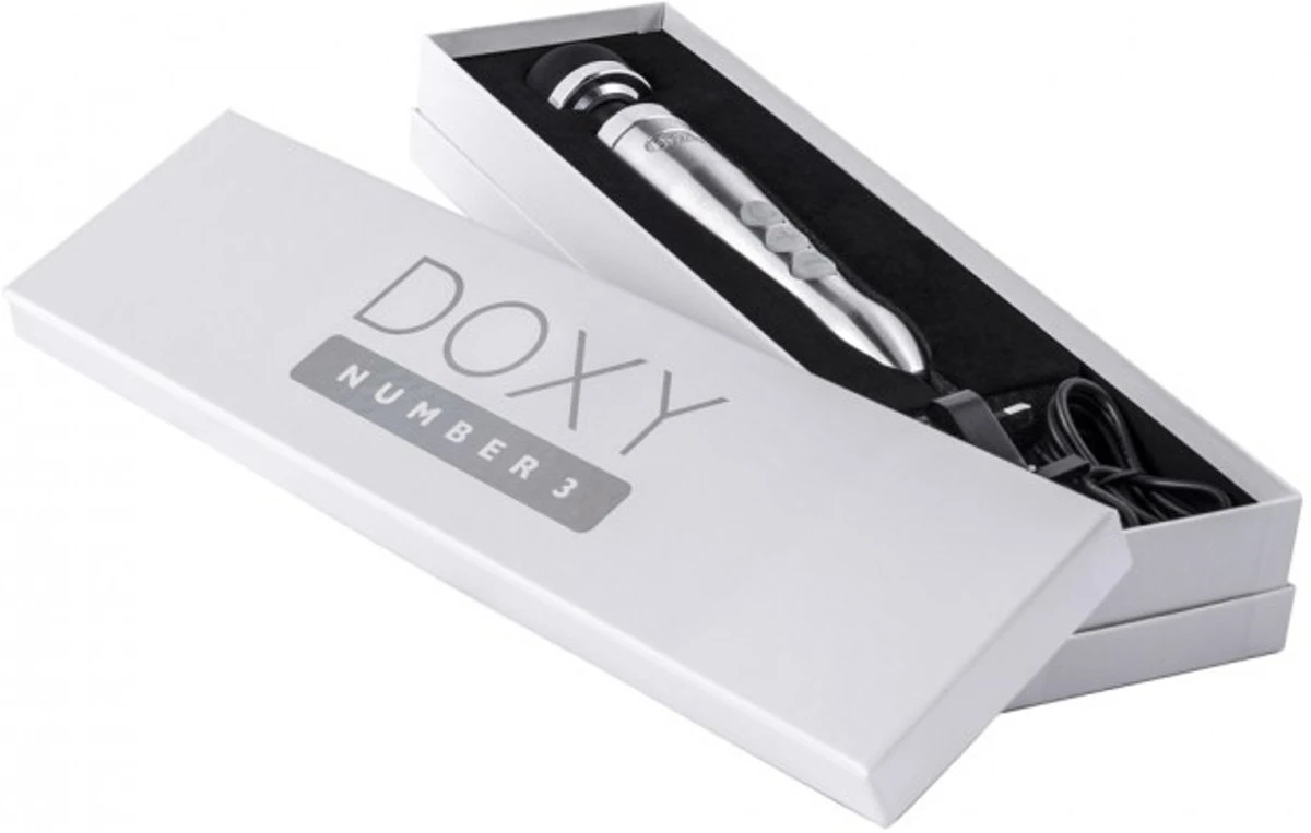 Doxy Number 3 Wand Massager Vibrator - Aluminium 5 Doxy Number 3 Wand Massager Vibrator - Aluminium - Afbeelding 3