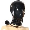 Latex Masker Met Ritssluiting En Oppompbare Mondknevel -Rimba Seksshop LE4783