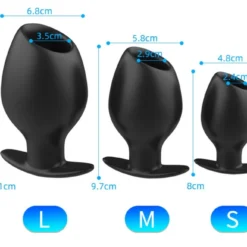 Siliconen Enema Butt Plug In 3 Maten -Rimba Seksshop Silicone Enema Plug sizes