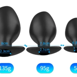 Siliconen Enema Butt Plug In 3 Maten -Rimba Seksshop Silicone Enema Plug specs