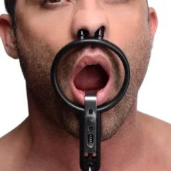 Master Series Open Mond O-Ring / Oral Sex Slave Knevel Met Tepelklemmen Af217 -Rimba Seksshop af217 male