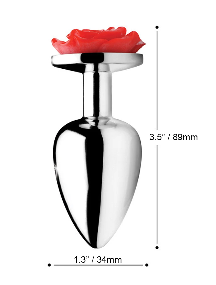 RVS Rode Roos Anale Plug Ø34 Mm 8 RVS Rode Roos Anale Plug Ø34 Mm - Afbeelding 6