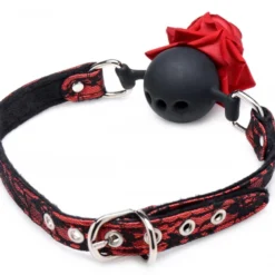 Silicone Ball Gag With Rose By Master Series -Rimba Seksshop ag574 004 1000x862 1