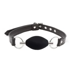 Silicone Ø 42.5 Mm Oval Ball Black Gag - By Black Level