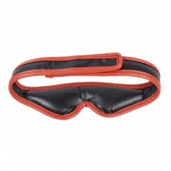 MAE-Toys Zwart/Rode Imitatielederen Blinddoek -Rimba Seksshop blindfold 2