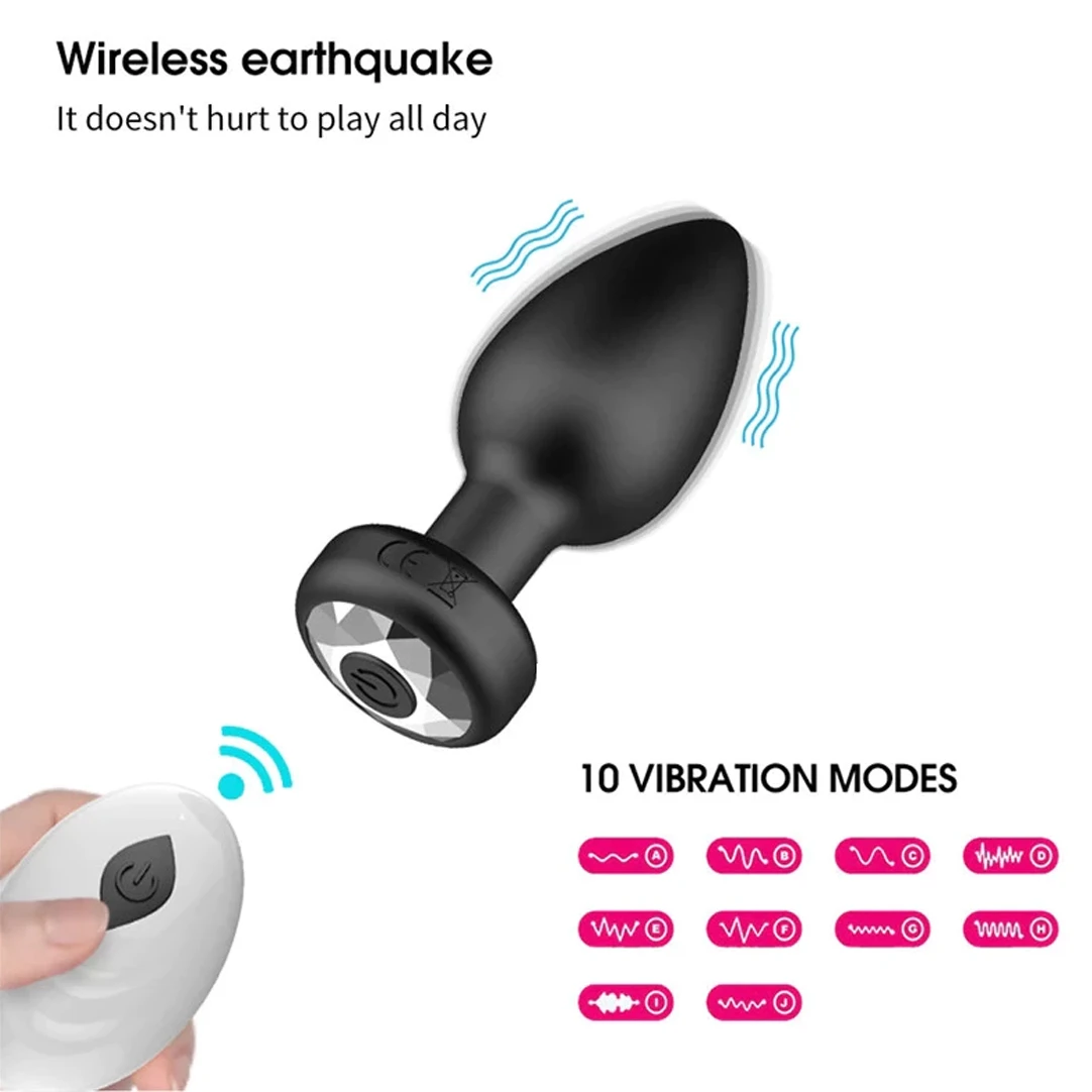 Oplaadbare Siliconen Butplug Met Afstandsbediening 7 Oplaadbare Siliconen Butplug Met Afstandsbediening - Afbeelding 5