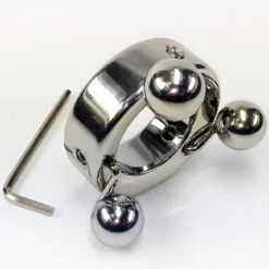 Roestvrij Stalen 3-Bullet Torture Ballstretcher Van MAE-Toys