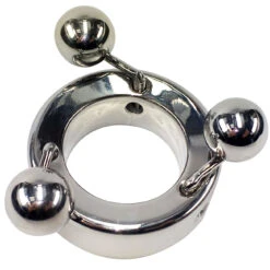 Roestvrij Stalen 3-Bullet Torture Ballstretcher Van MAE-Toys -Rimba Seksshop bullet ballstretcher 2