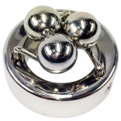 Roestvrij Stalen 3-Bullet Torture Ballstretcher Van MAE-Toys -Rimba Seksshop bullet ballstretcher 3