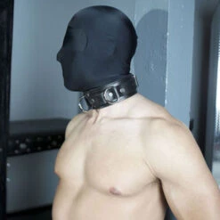 Volledig Gesloten Spandex Masker Met Gewatteerde Blinder -Rimba Seksshop closed spandex hood