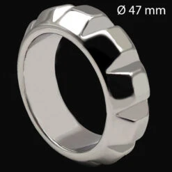 Roestvrijstalen Diamond Cockring 47 Mm