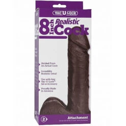 Vac U Lock Realistische Dildo 20cm - Zwart Van Doc Johnson 5 Vac U Lock Realistische Dildo 20cm - Zwart Van Doc Johnson -Rimba Seksshop dildo 2