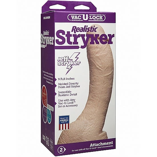 Vac-U-Lock Realistische Dildo Stryker - Blank Van Doc Johnson 4 Vac-U-Lock Realistische Dildo Stryker - Blank Van Doc Johnson - Afbeelding 2