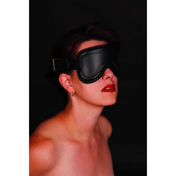 Lederen Gevoerd Oogmasker Van P.M. Body Leather 4 Lederen Gevoerd Oogmasker Van P.M. Body Leather - Afbeelding 2