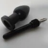 Metal Hollow Flushing Anus Plug BLACK -Rimba Seksshop hollow butt plug