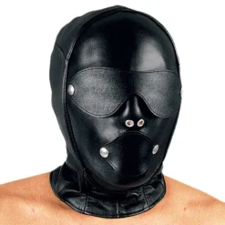 Lederen Dildo Gag Bondage Masker Van Ledapol