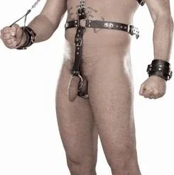 Lederen Riemen Body Van Ledapol 877 -Rimba Seksshop le 877 blk leather strap body harness 877 7834