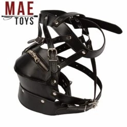 MAE-Toys Imitatielederen Bondage Slavenmasker Met Rits -Rimba Seksshop mae sm 005 mae toys leatherlook bondage slave mask with zipper 27499