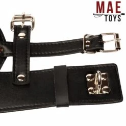 MAE-Toys Imitatielederen Bondage Slavenmasker Met Rits -Rimba Seksshop mae sm 005 mae toys leatherlook bondage slave mask with zipper 27500