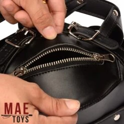 MAE-Toys Imitatielederen Bondage Slavenmasker Met Rits -Rimba Seksshop mae sm 005 mae toys leatherlook bondage slave mask with zipper 27503