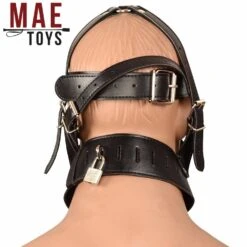MAE-Toys Imitatielederen Bondage Slavenmasker Met Rits -Rimba Seksshop mae sm 005 mae toys leatherlook bondage slave mask with zipper 27504