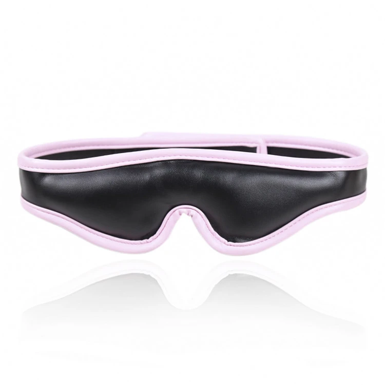 Zwart/Roze Imitatielederen Blinddoek Van MAE-Toys 3 Zwart/Roze Imitatielederen Blinddoek Van MAE-Toys
