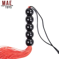 Kleine Siliconen Genitaliën Zweep - Rood Van MAE-Toys -Rimba Seksshop mae sm 123 red red silicone genitals whip 25350