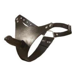 Verstelbare Echte Leren Strapon Devil's Dick ZADO