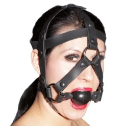 Leather Gag Harness By ZADO -Rimba Seksshop or 2020041 01