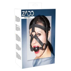 Leather Gag Harness By ZADO