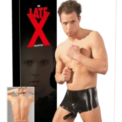 Latex Heren Slip Met Penis/balzak Omhulsel Van LATE-X -Rimba Seksshop or 2910071 blk latex slip with sleeve sizes s m and l xl 24723