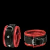 Luxe Rode Smalle Gevoerde Enkelboeien Van Saxos -Rimba Seksshop os 0100 3r narrow feettcuffs red 3555