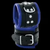 Luxe Gepolsterde Zwarte-blauwe Lederen Enkelboeien Van Saxos -Rimba Seksshop os 0102 3b leather feettcuffs black blue 3647