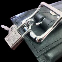 Lederen Afsluitbare Enkelboeien Zwart Van Saxos -Rimba Seksshop os 0102 3sk leather lockable feetcuffs black 11061