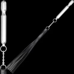 Roterende Zwarte Zweep Met Een Aluminium Dildo Van Saxos