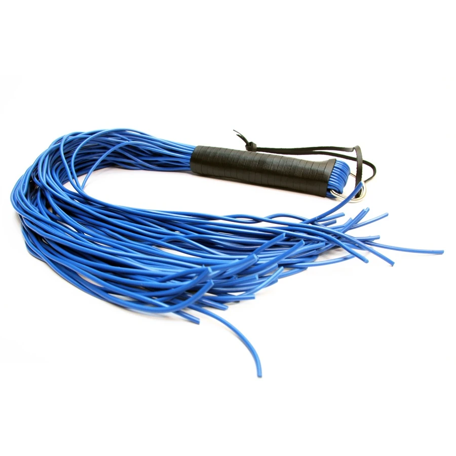 Blauwe 48 Latex Striemen Zweep Van Saxos 4 Blauwe 48 Latex Striemen Zweep Van Saxos - Afbeelding 2