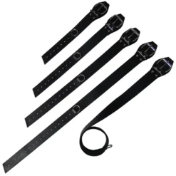 Lederen Bondage Riem Met D-ring Van Saxos In 45 - 60 - 75 - 100 En 150 Cm