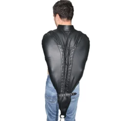 Zwart Lederen Bolero Armdwangbuis Van NLLeather